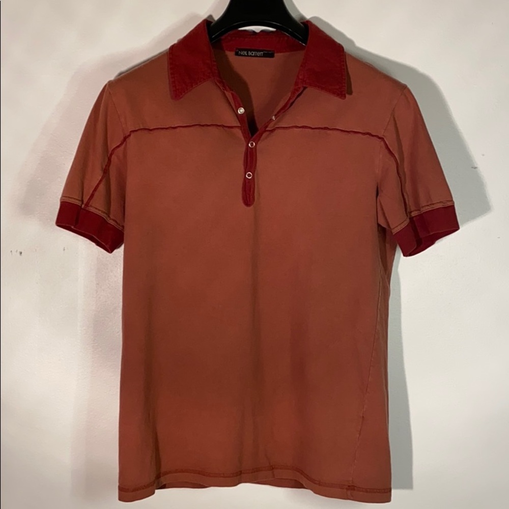 Neil Barrett vintage Burnt sienna polo